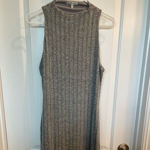 Sleeveless gray sweater dress, knee length, never worn